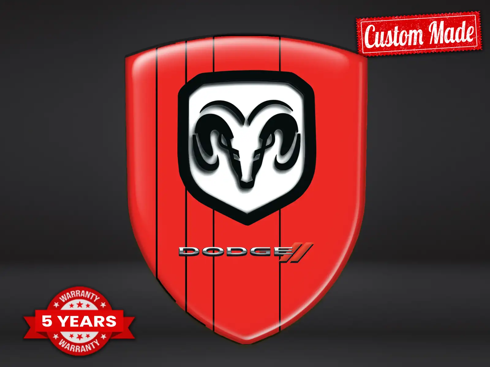 Dodge Logosticker Business Anpassbar Robust